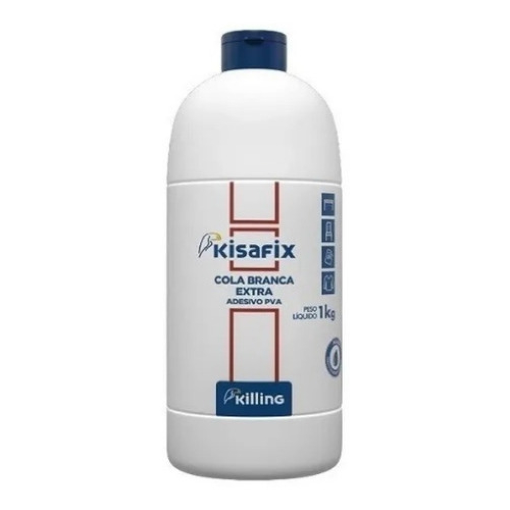 Cola Branca De 1kg Kisafix Extra Adesivo Pva - Extraforte