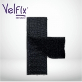 Velcro Compatível Para Costura 50mm Rolo C/ 5 Metros Velfix - Preto