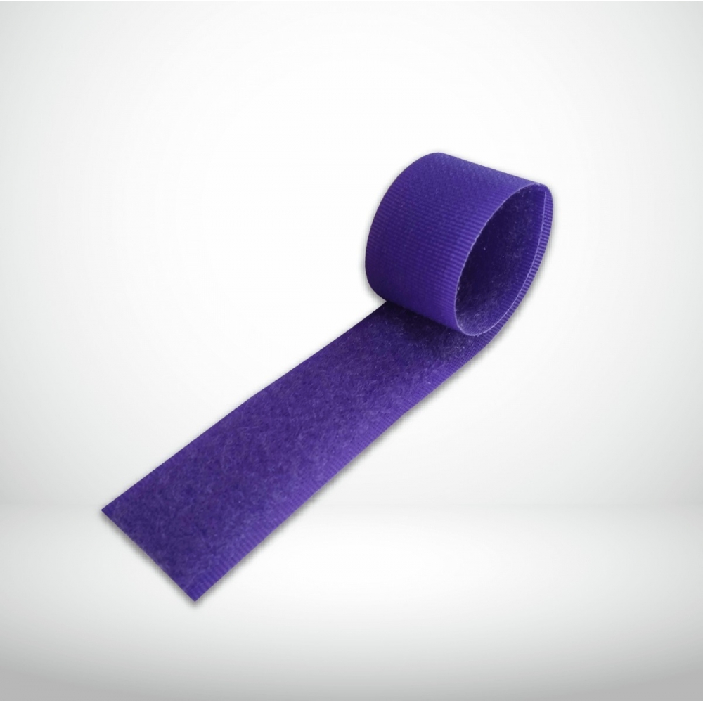 Velcro Compatível Colorido Costura 25mm Rolo C/ 5 Metros  - Roxo