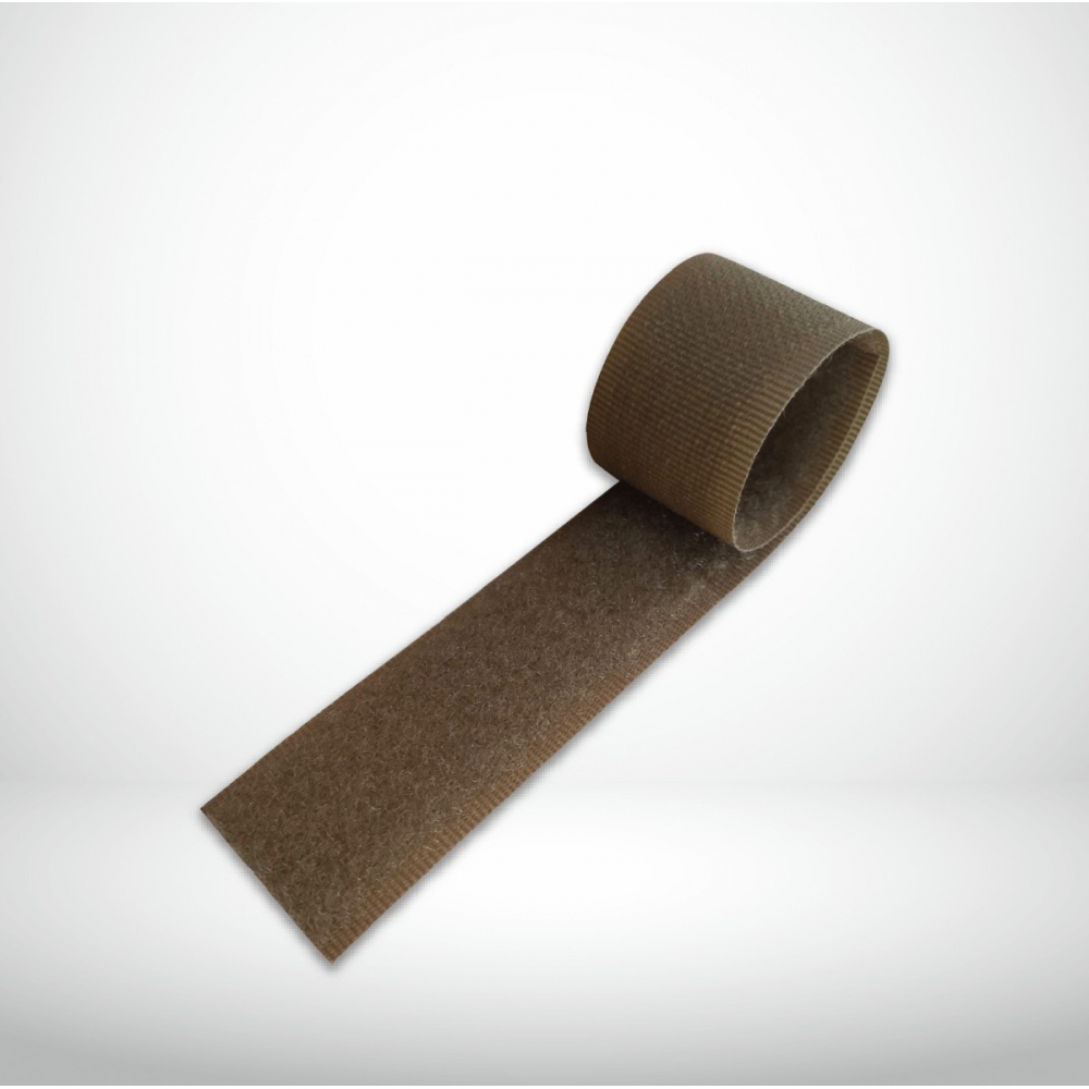 Velcro Compatível Colorido Costura 50mm Rolo C/ 5 Metros - Bege Caqui