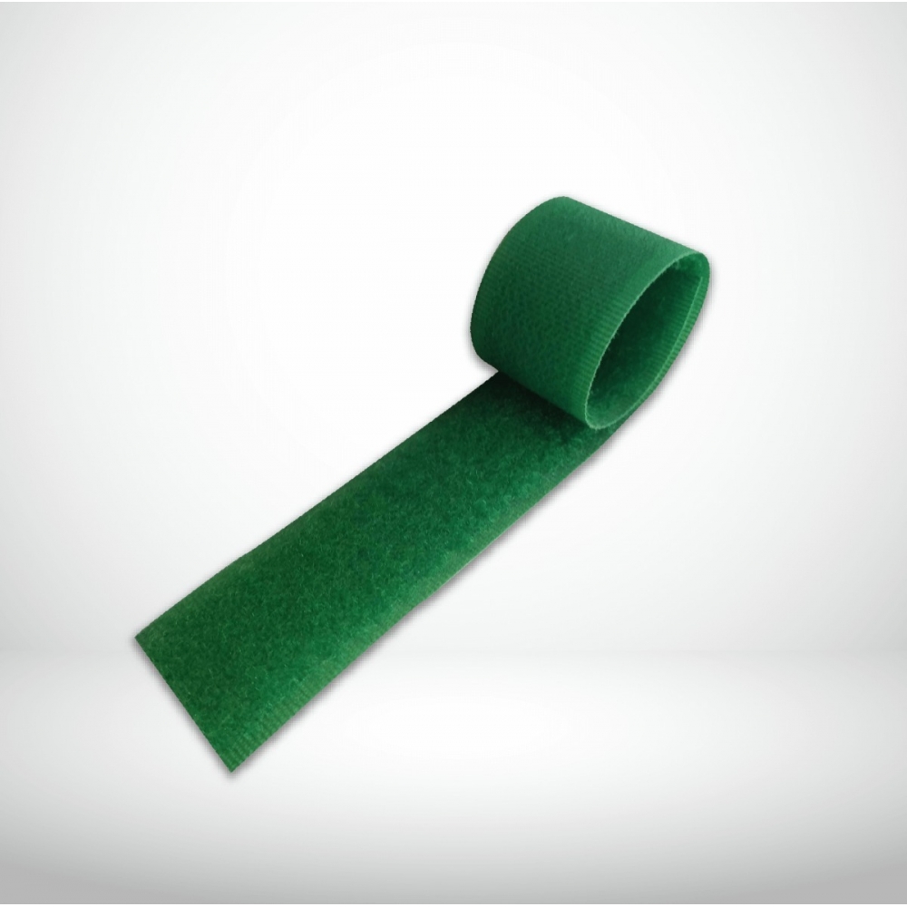 Velcro Compatível Colorido Costura 50mm Rolo C/ 5 Metros - Verde