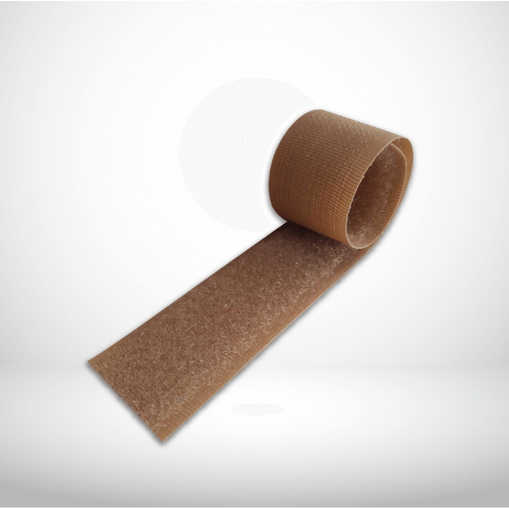Velcro Compatível Colorido Costura 25mm Rolo C/ 5 Metros  - Marrom