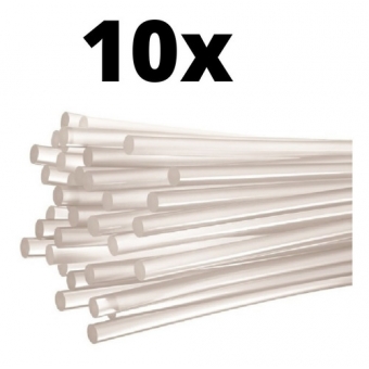 Bastão Refil De Cola Quente Grosso Transparente 12mm 10pçs