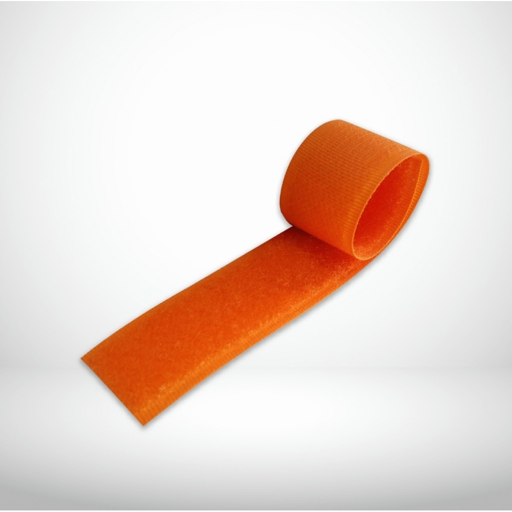 Velcro Compatível Colorido Costura 25mm Rolo C/ 5 Metros  - Laranja